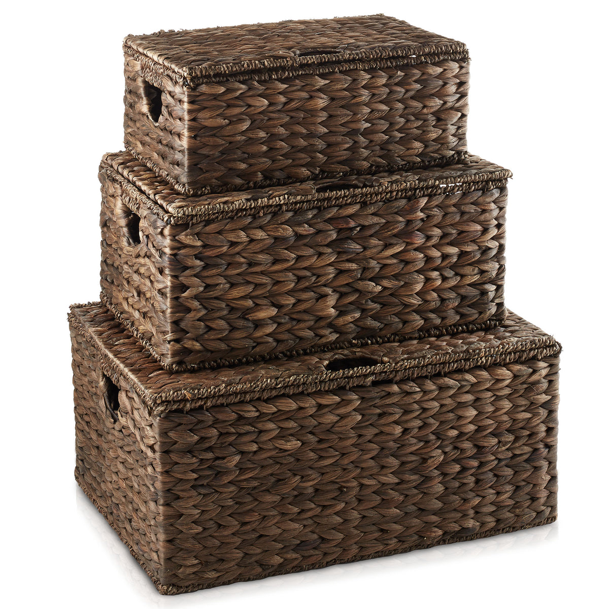 Hastings Home 2-Pack Hastings Home Baskets 12-in W x 8-in H x 16-in D Brown  Wicker Basket in the Storage Bins & Baskets department at