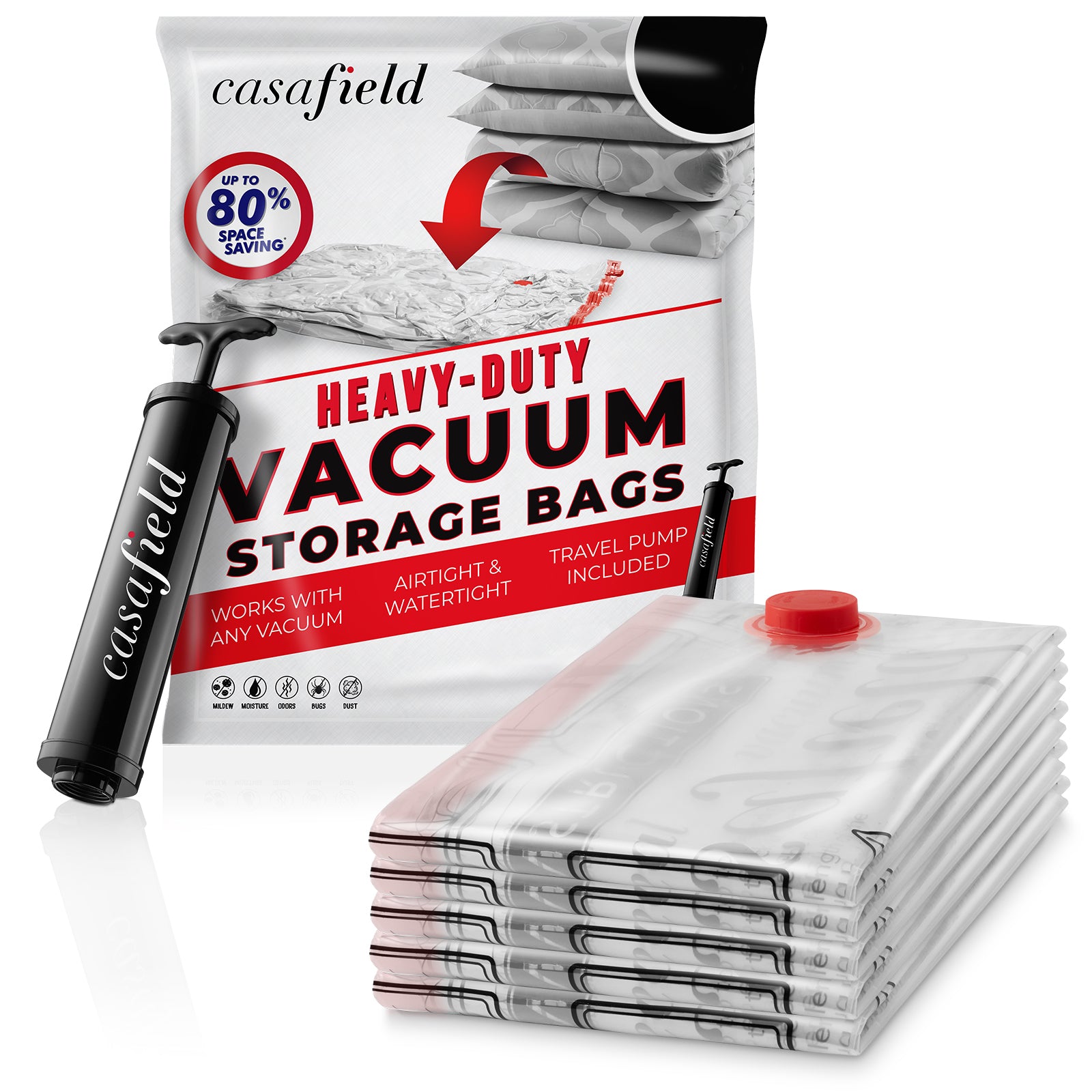 Casafield 15 Vacuum Storage Bags For Clothes And Blankets, Variety